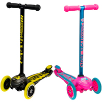 Crazy Skate Co. Joey Three Wheeled Scooter with Safety Pads Assorted Style