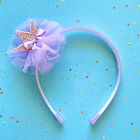 Sweet As Sugar Head Band Princess Crown Purple D04
