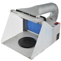 Hsend Portable Airbrush Spray Booth Kit with LED Light and Exhaust HS-E420DCLK