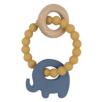 Living Textiles Playground Silicone Elephant Teether Assorted Colours
