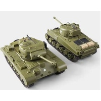 Heng Long 1:30 Scale US M26 Pershing Vs M4A3 Sherman R/C Infrared Battle Tanks HL-3841-10