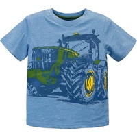 John Deere Bold Sketch Tractor Blue Childrens T-Shirt