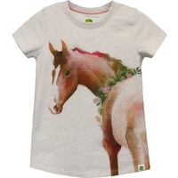John Deere Horse Cream Short Sleeve T-Shirt Child Size