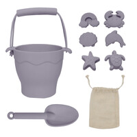 Living Textiles Playground Silicone 8pc Bucket & Spade Set Assorted Colours