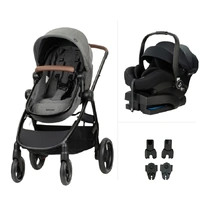 Maxi Cosi Travel System Mali Pram/Stroller and Mico 12 LX Capsule - Twillic Grey