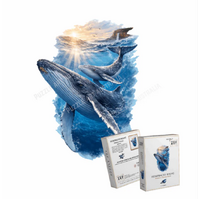 Puzzle Art Humpbacks Rising Wooden Puzzle A5