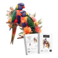 Puzzle Art Lorikeet Pair Wooden Puzzle