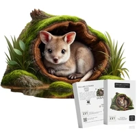 Puzzle Art Wallaby Cuteness Wooden Puzzle