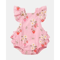 Toshi Baby Romper Strawberry Fields