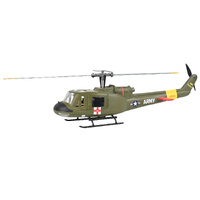 Flywing UH1 3D GPS 10Ch R/C Helicopter - Two Blades Green RTF FW-UH1
