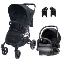Valco Baby Snap 4 Stroller Black Beauty TRAVEL SYSTEM (Includes Mother's Choice Capsule & Adaptor)