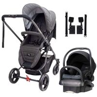 Valco Baby Snap Ultra Tailor Made Stroller Charcoal TRAVEL SYSTEM (Includes Maxi Cosi Mico Plus 0-6M Capsule & Adapt)
