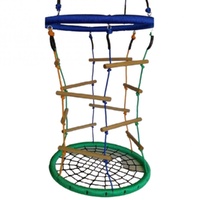 Climbing Nest Swing Round With Wooden Rope Ladders