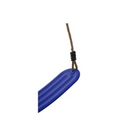 Strap Seat Moulded Ribbed - wrap-around swing with Adjustable Ropes - BLUE