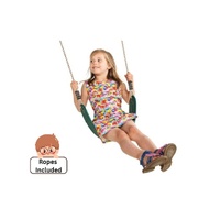 Strap Seat Moulded Ribbed - wrap-around swing with Adjustable Ropes - GREEN