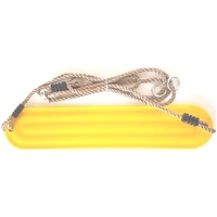Strap Seat Moulded Ribbed - wrap-around swing with Adjustable Ropes - YELLOW