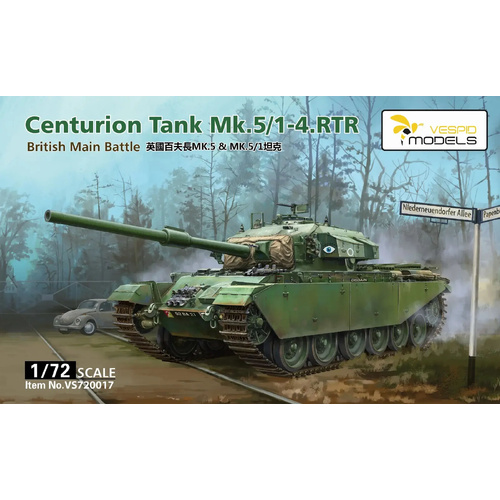 Vespid 1:72 Scale Centurion Tank Mk.5/1-4.RTR Model Kit VS720017