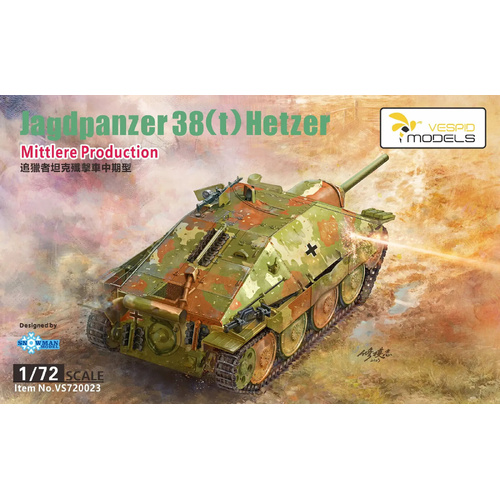 Vespid 1:72 Scale Jagdpanzer 38(t) Hetzer Model Kit VS720023