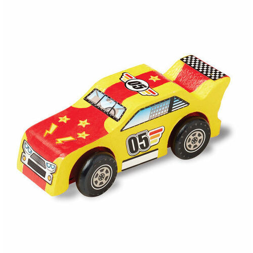 Melissa & Doug Decorate-Your-Own Wooden Race Car MND8829 ** 
