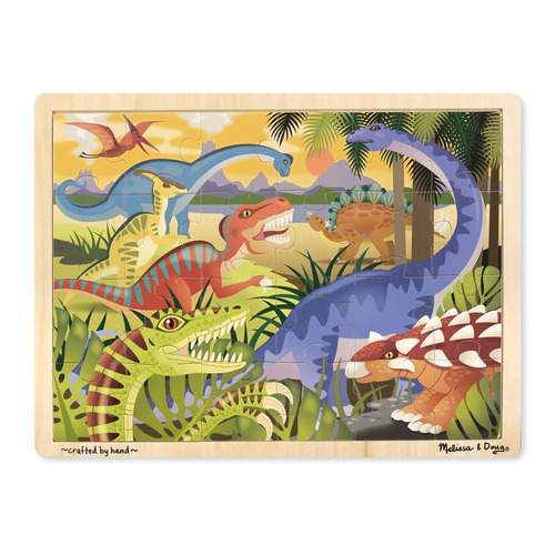 Melissa & Doug Dinosaurs 24pc Wooden Jigsaw Puzzle MND9066