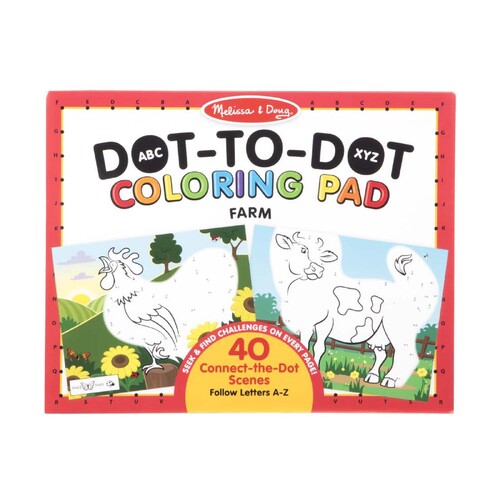 Melissa & Doug ABC Dot-to-Dot Colouring Pad - Farm MND30260