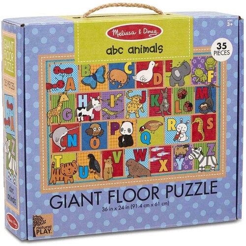Melissa & Doug Giant Floor Puzzle ABC Animals 35pcs MND31373 ** 