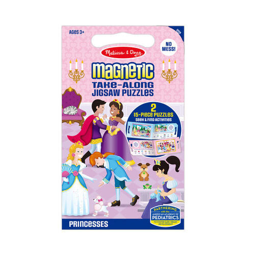 Melissa & Doug Magnetic Take Along Jigsaw Puzzles Princesses MND32831