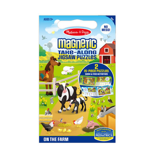 Melissa & Doug Magnetic Take Along Jigsaw Puzzles On The Farm MND32832