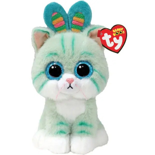 TY Beanie Boos Regular GUMDROP Teal Cat TY37368