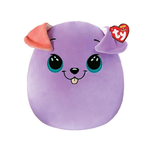 TY Beanie Squish A Boo 10" Bitsy the Dog Purple TY39225