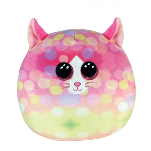 TY Squishy Beanies 25cm SONNY Cat Pink Pattern TY39239