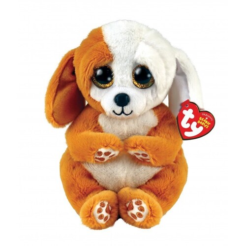 TY Beanie Bellies Regular RUGGLES Dog Brown/White TY40699