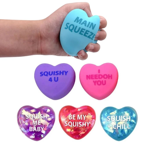 Schylling Nee Doh - Squeeze Hearts Assorted; One Supplied SCH-SQHND24