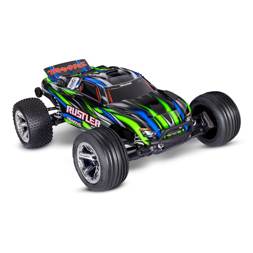 TRAXXAS Rustler BL-2s Radio Control Brushless 2WD (Battery & Charger NOT inc) 37354 GREEN