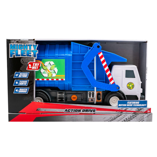 Mighty Fleet Action Drive Blue Garbage Truck FR57286