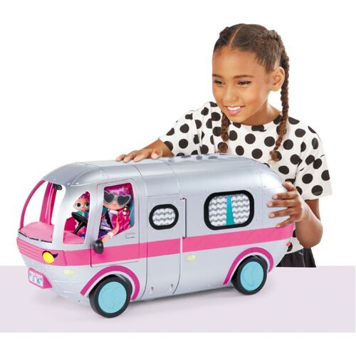 LOL Surprise! 4-in-1 Glamper Pink Fashion Camper with 55+ Surprises!