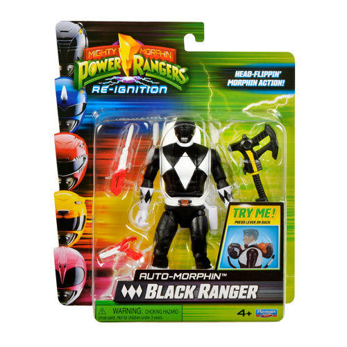 Mighty Morphin Power Rangers Re-Ignition Auto-Morphin Black Ranger 68046