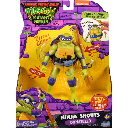 Teenage Mutant Ninja Turtles: Mutant Mayhem 5.5” Donatello Deluxe Ninja Shouts Figure 83350