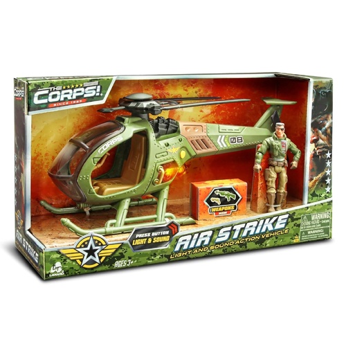 The Corps! Air Strike Copter with Lights & Sounds AL33946