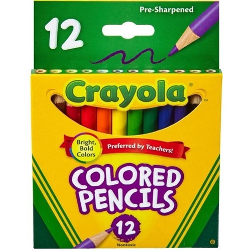 Crayola Half Size Coloured Pencils 12pk 684112