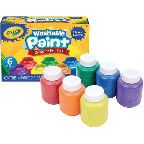 Crayola Washable Kids' Paint 6 Colours 541204**
