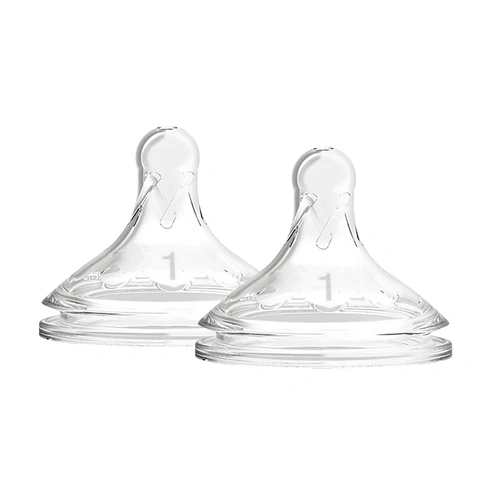 Dr Brown's Level 1 Slow Flow 0m+ Wide Neck Bottle Nipples 2pk WN1201ANX