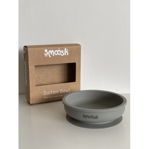 Smoosh Silicone Suction Bowl - Assorted Colours [Colour: Grey]