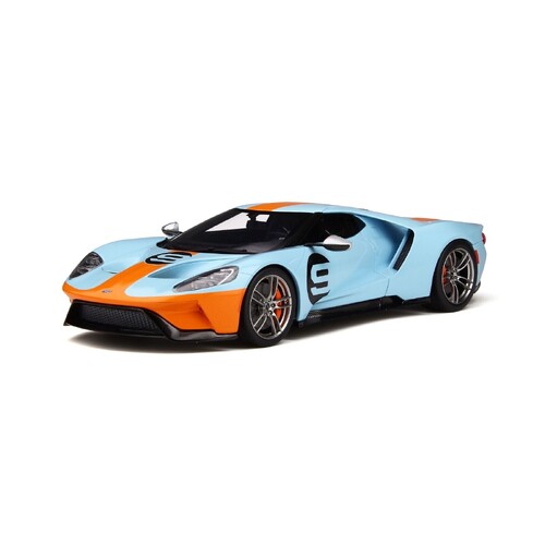 Maisto MotoSounds 2019 Ford GT Heritage Blue/Orange Lights and Sounds Vehicle 1:24 Scale 81238