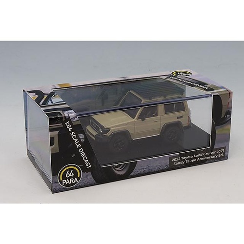 Para64 2023 Toyota Land Cruiser 71 Sandy Taupe Anniversary Edition RHD 1:64 Scale Diecast Model Car PA-65568