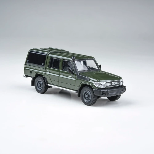 Para64 Toyota Land Cruiser 2014 LC 79 Military Green RHD 1:64 Scale Diecast Model Car PA-65686