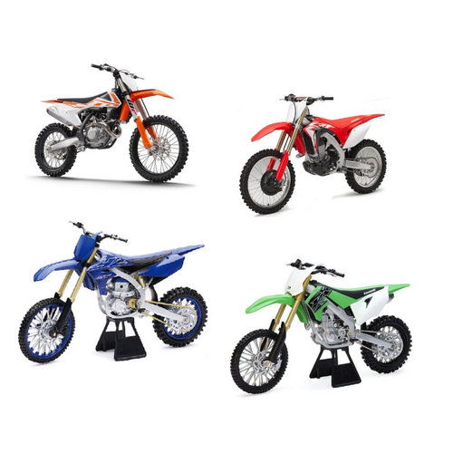 New Ray 1:6 Scale Diecast Motocross Dirt Bikes Assorted; One Supplied AN49613-AS