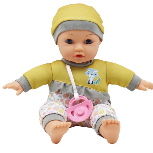 Gigo Dream Collection 12" Baby Maggie Doll with Dummy - Yellow 21210