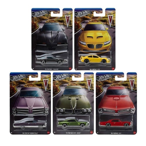 Hot Wheels Silver Series Pontiac Complete Set of 5 GRT01-956P