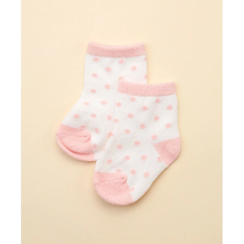 Lummi in Colour Baby Socks - Pink Dots 0-6 Months